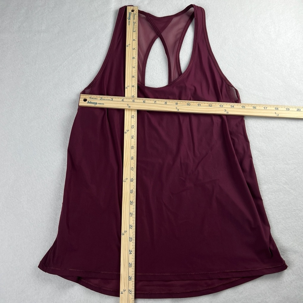 Lululemon Women's Tranquil Racerback Tank Mesh‎ Top Red Grape Medium? - Picture 4 of 9